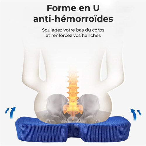 Coussin Orthopédique d'Assise Cellsius - Soulage les douleurs du coccyx et lombaires